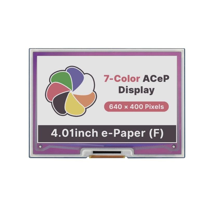 4.01" ACeP 7-Colour E-Paper Display HAT for Raspberry Pi - The Pi Hut