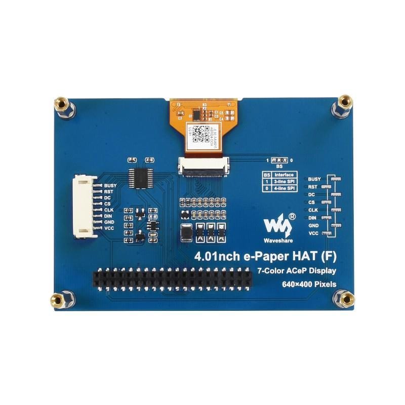 4.01" ACeP 7-Colour E-Paper Display HAT for Raspberry Pi - The Pi Hut