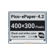 4.2" E-Paper Display Module for Raspberry Pi Pico (Black/White) (400×300) - The Pi Hut