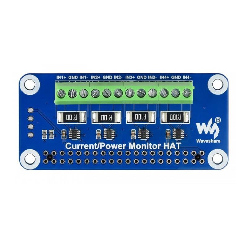 4-Channel Current/Voltage/Power Monitor HAT for Raspberry Pi by Waveshare - The Pi Hut