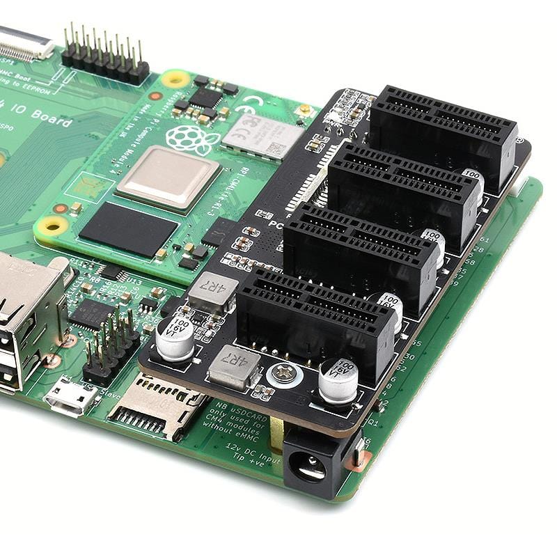 4-Channel PCIe Gen 2x1 Expander for CM4 IO Board - The Pi Hut