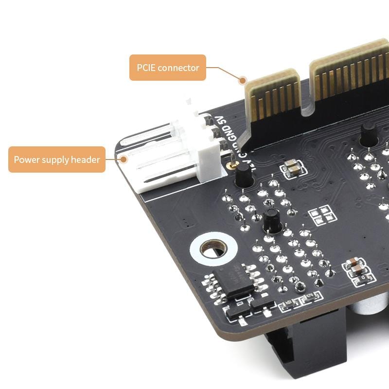 4-Channel PCIe Gen 2x1 Expander for CM4 IO Board - The Pi Hut