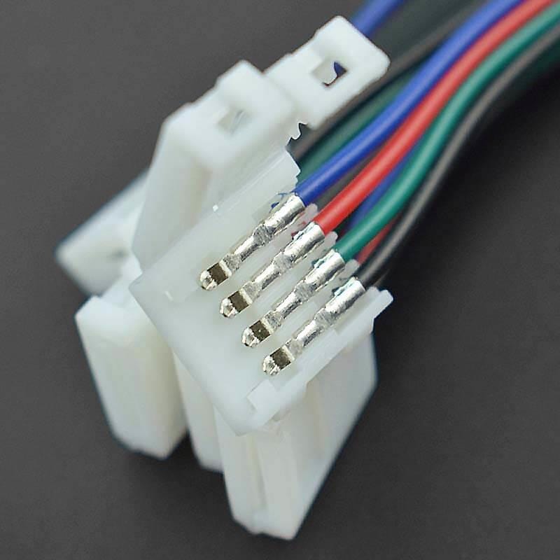 4-Pin LED Strip Connector Cables (5 Pieces) - The Pi Hut