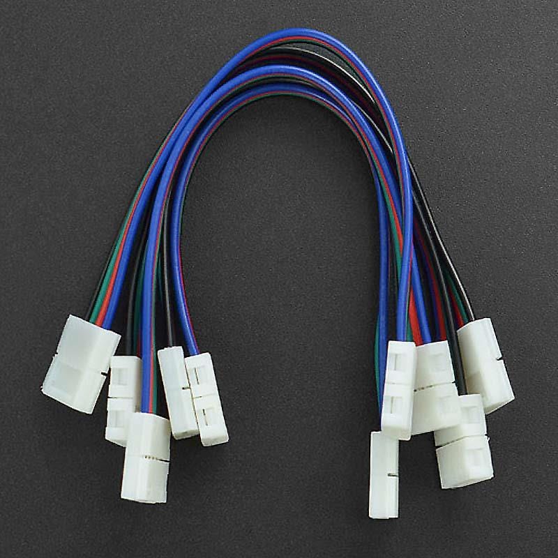 4-Pin LED Strip Connector Cables (5 Pieces) - The Pi Hut