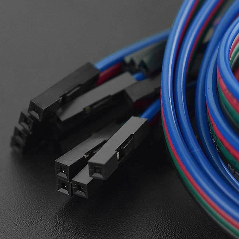 4-Pin LED Strip Connector Cables (Single Head, 5 Pieces) - The Pi Hut