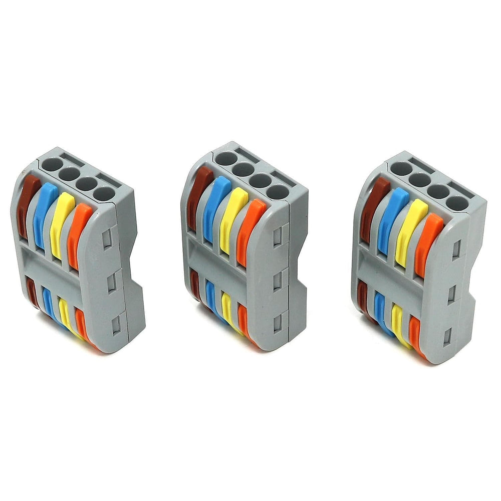 4-Way Fast Wire Connectors - Pack of 3 - The Pi Hut