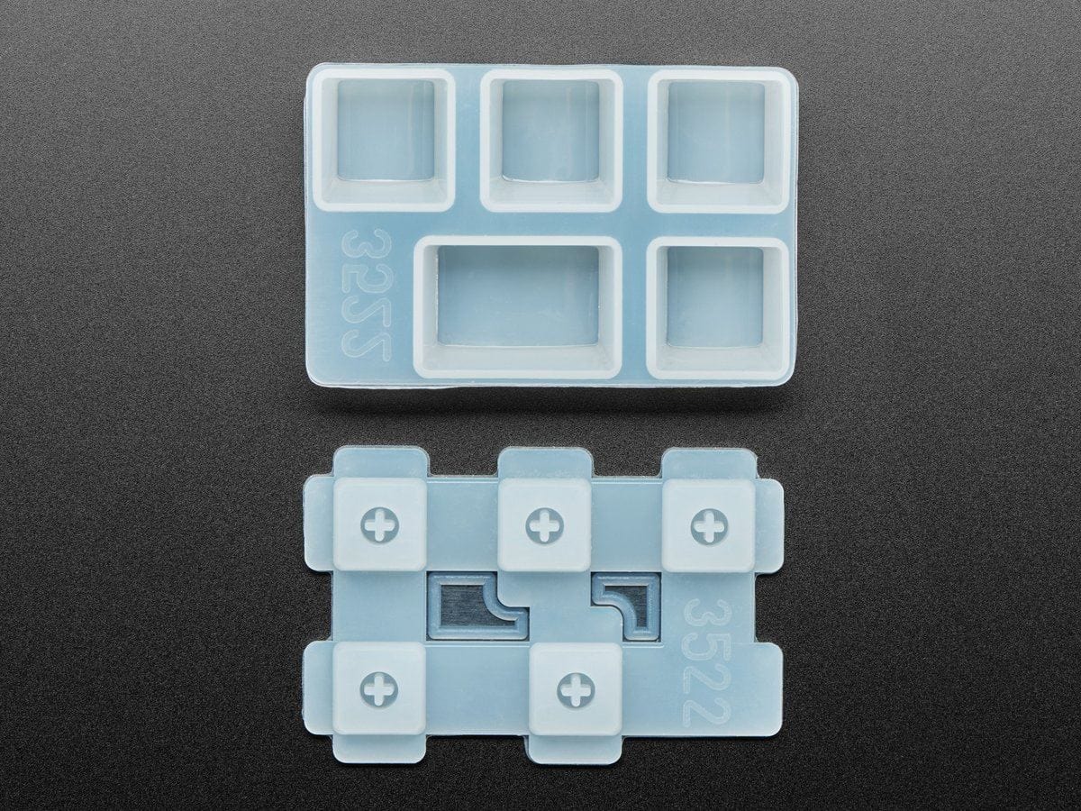 4 x 1U and 1 x 1.25U "Tab" Silicone Keycap Molds (MX Compatible Switches) - The Pi Hut