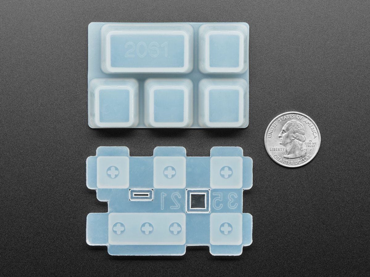 4 x 1U and 1 x 2U "Esc" Silicone Keycap Molds (MX Compatible Switches) - The Pi Hut