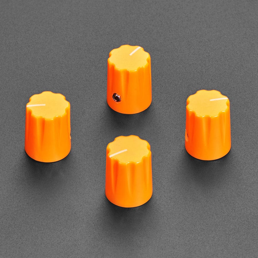Orange Micro Potentiometer Knob - 4 pack - The Pi Hut