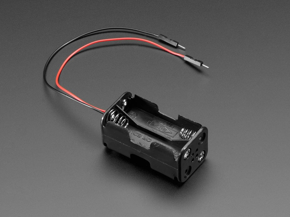 2x2 AA Battery Holder with Premium Jumper Header Wires - The Pi Hut