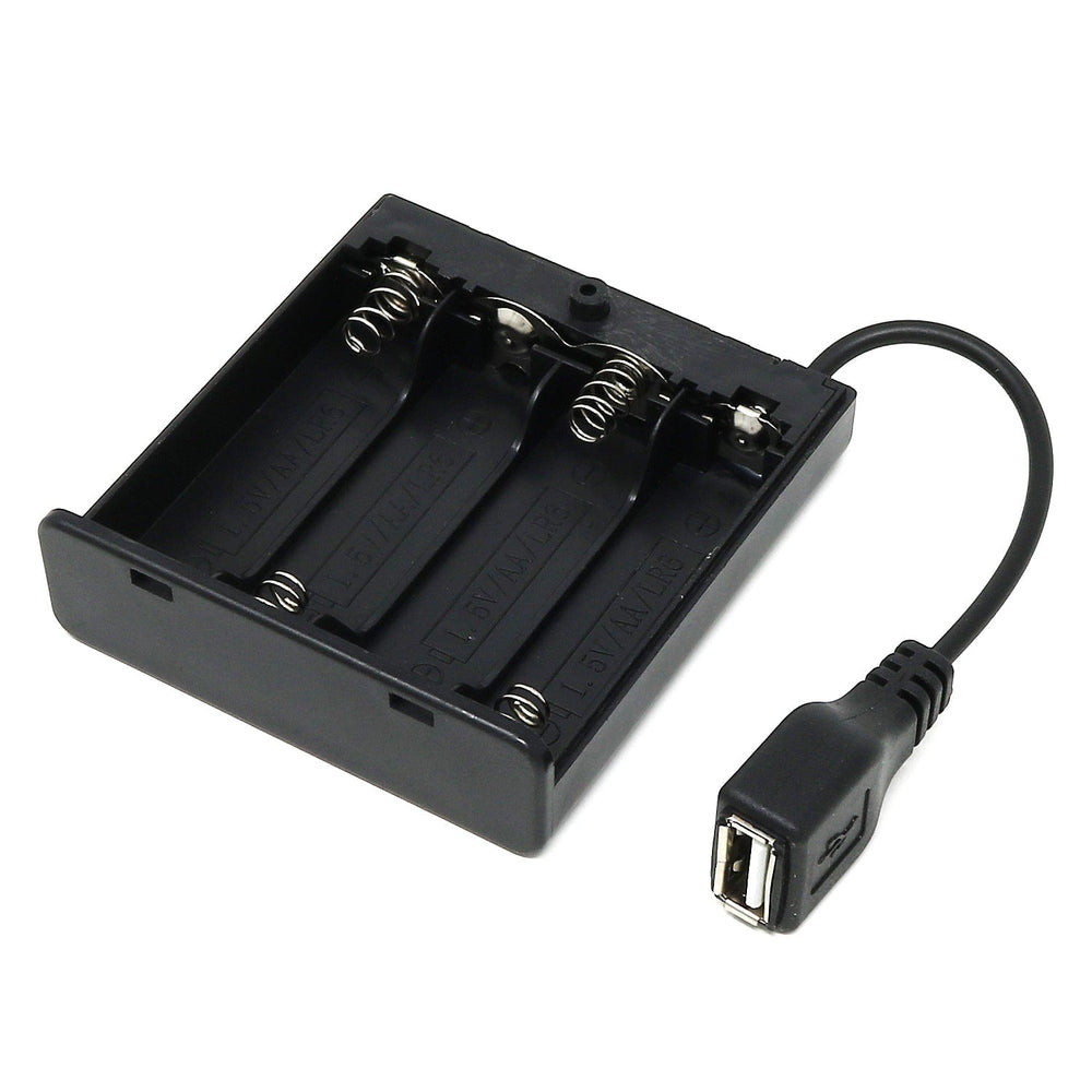 4xAA USB Battery Holder with Cover and Switch The Pi Hut