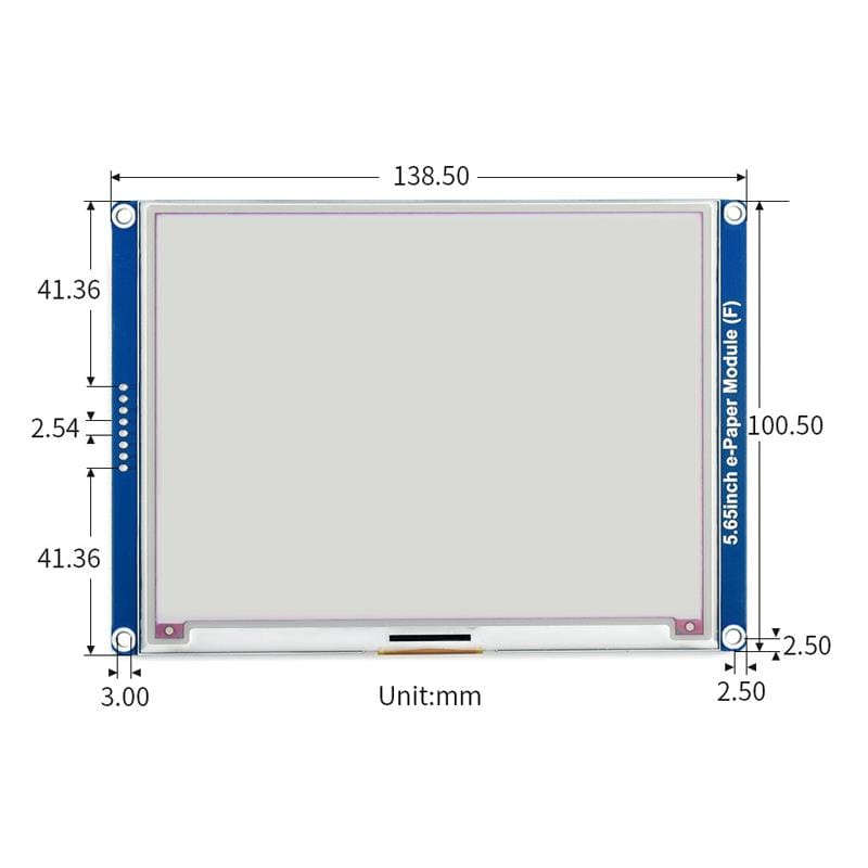 5.65" ACeP 7-Colour E-Paper Display Module - The Pi Hut