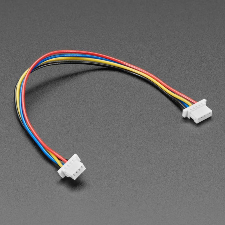 5-pin JST ESLOV to 4-pin JST SH STEMMA QT / Qwiic Cable - 100mm long - The Pi Hut