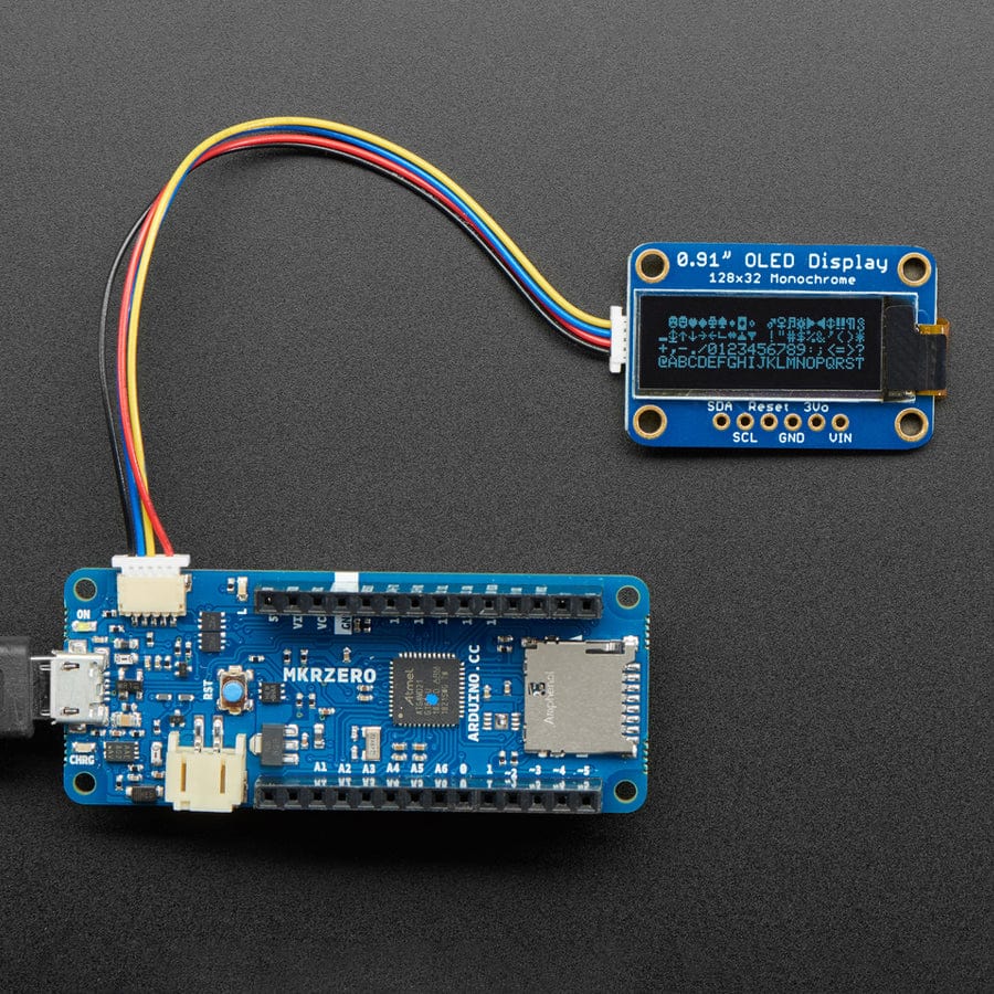 5-pin JST ESLOV to 4-pin JST SH STEMMA QT / Qwiic Cable - 100mm long - The Pi Hut