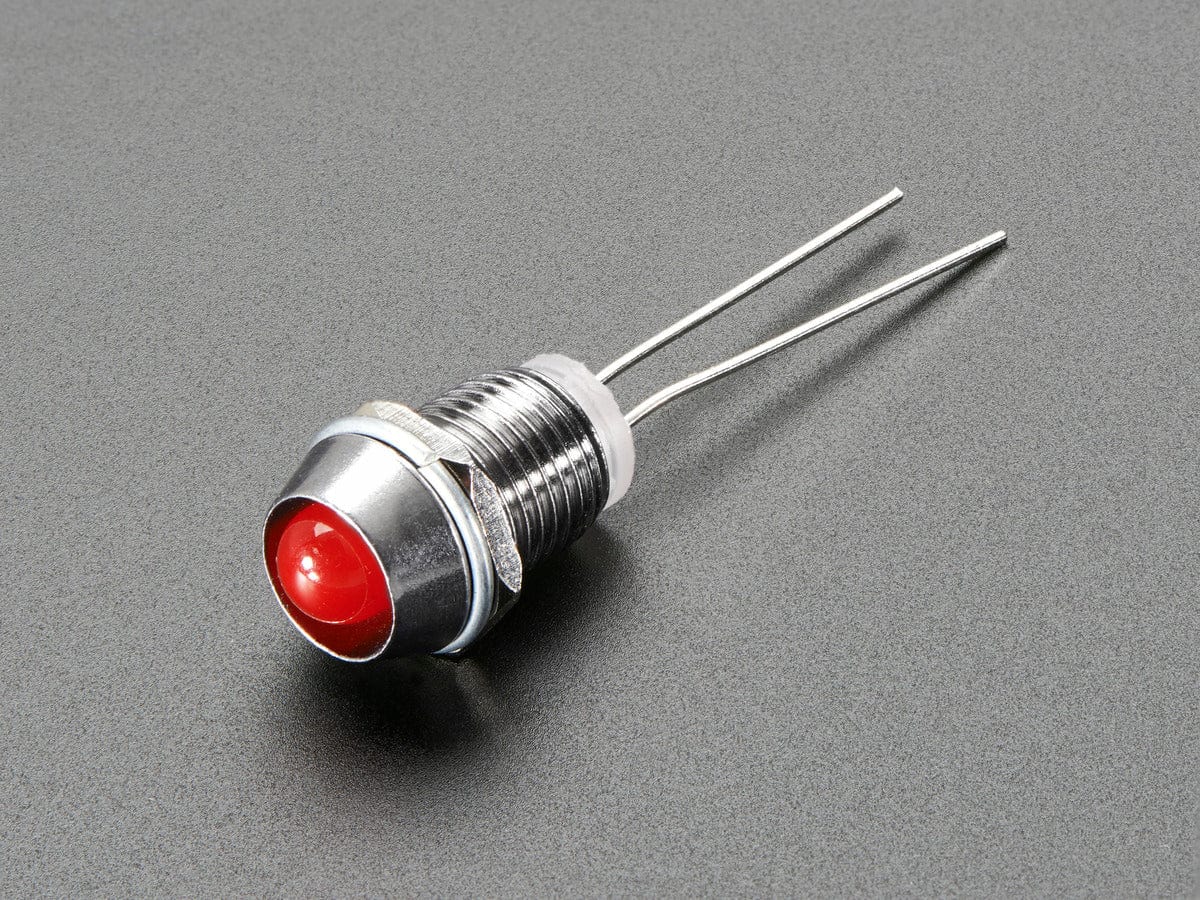 5mm Chromed Metal Narrow Bevel LED Holder - Pack of 5 - The Pi Hut