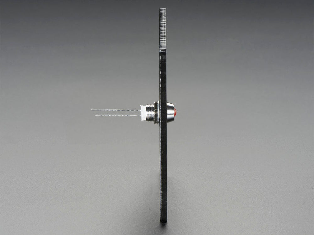 5mm Chromed Metal Narrow Bevel LED Holder - Pack of 5 - The Pi Hut