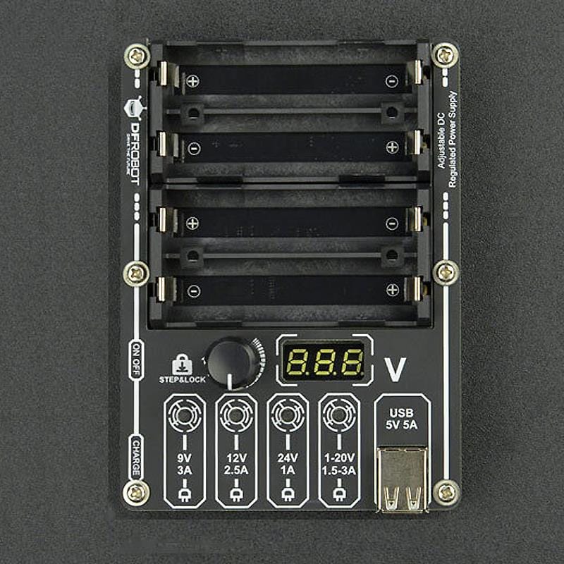 6-Way Adjustable DC Regulated Power Supply for 18650 Batteries - The Pi Hut