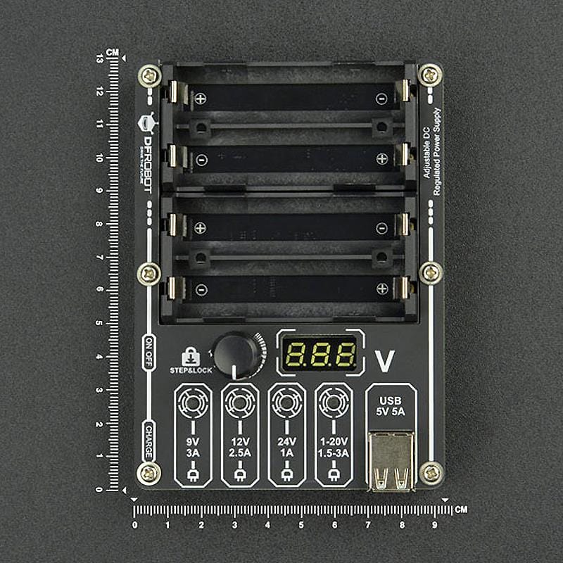 6-Way Adjustable DC Regulated Power Supply for 18650 Batteries - The Pi Hut