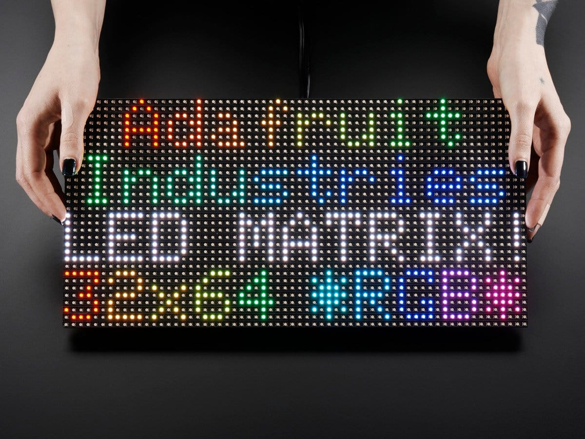 18 x 32 WS2812C 2020 RGB Flexible LED Matrix, 5V DC