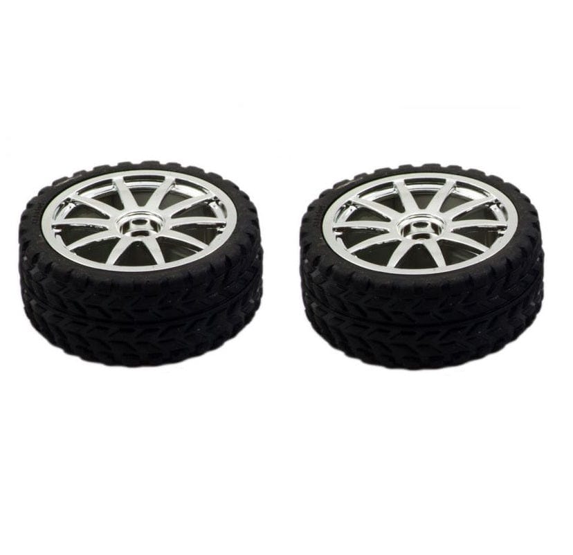 Wheel Pair in Silver (65mm x 25mm) - The Pi Hut