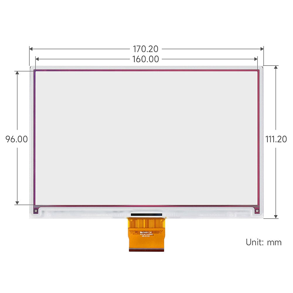 7.3" ACeP 7-Color E-Paper E-Ink Display Module (800×480) - The Pi Hut
