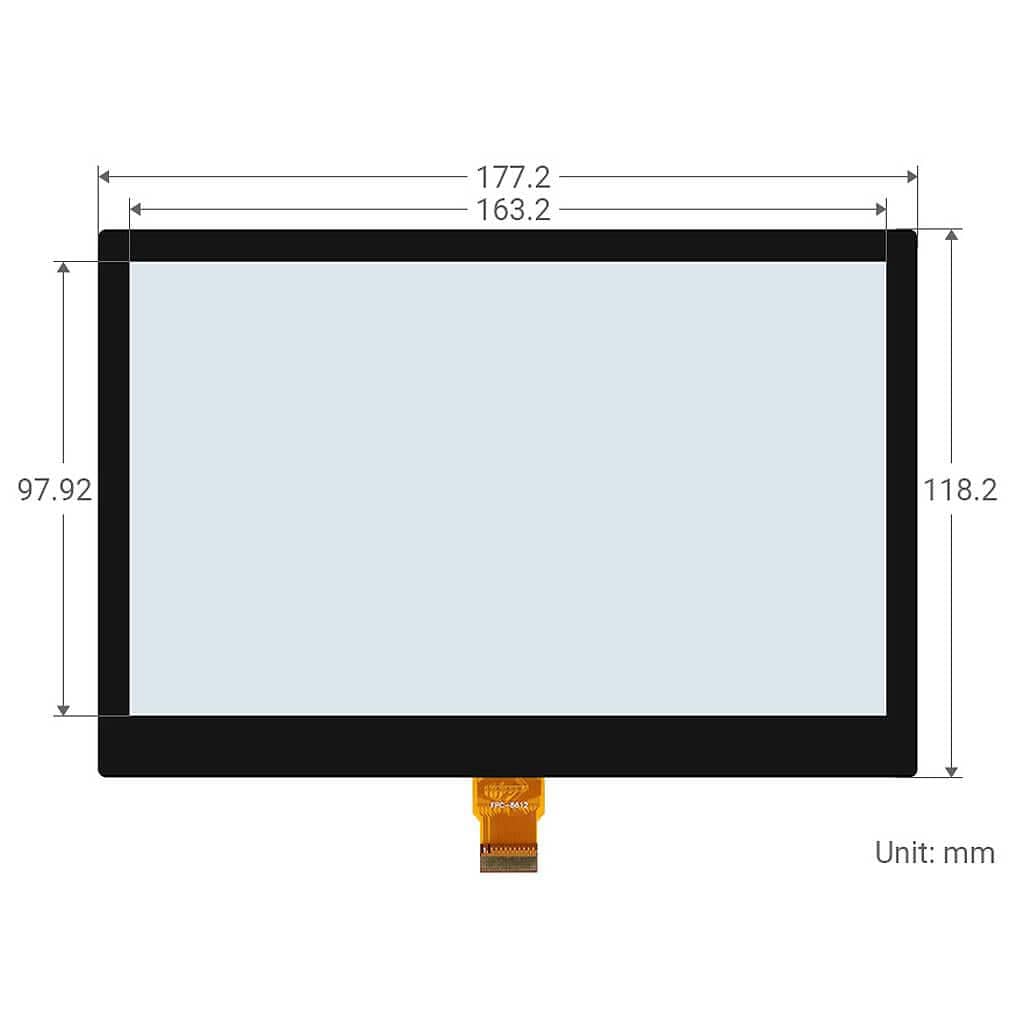 7.5" E-Paper Raw Panel - Laminated Glass (800x480) - The Pi Hut