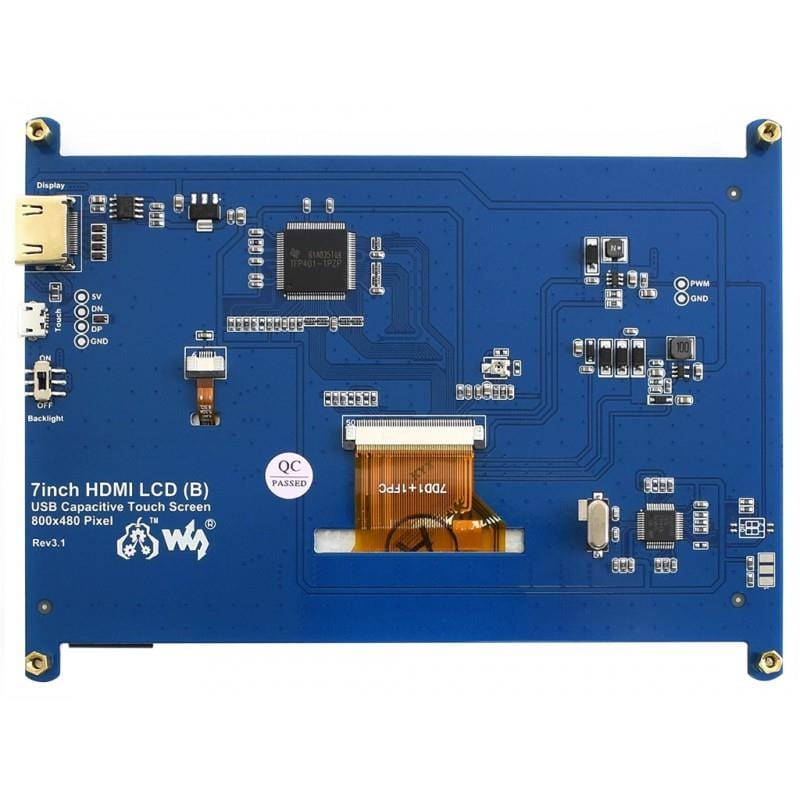 7" Capacitive Touchscreen LCD (Low Power) (800×480) - The Pi Hut