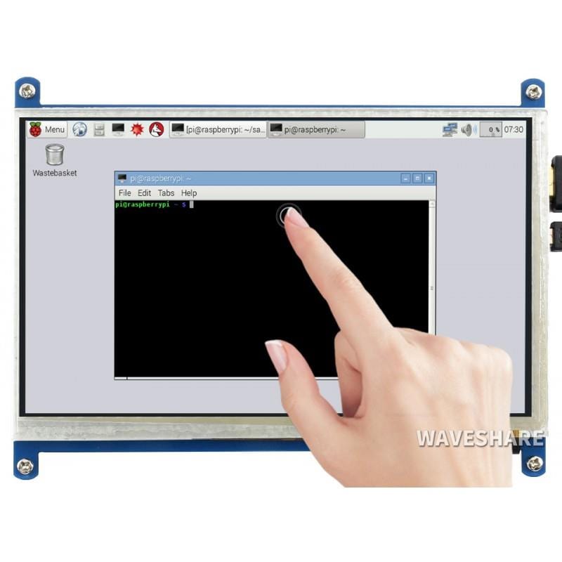 7" Capacitive Touchscreen LCD (Low Power) (800×480) - The Pi Hut