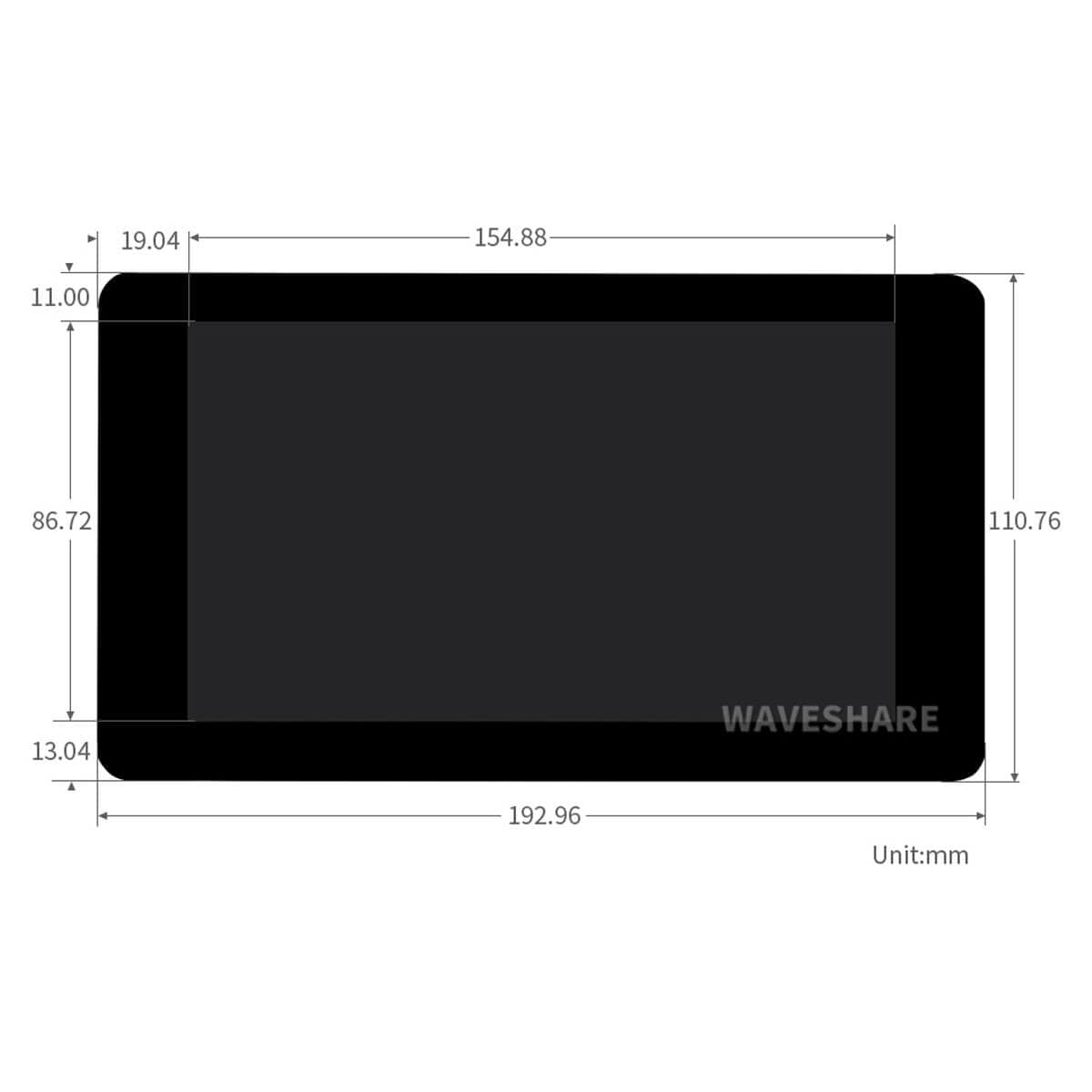 7" DSI Capacitive Touch IPS Display for Raspberry Pi (1024×600) - The Pi Hut