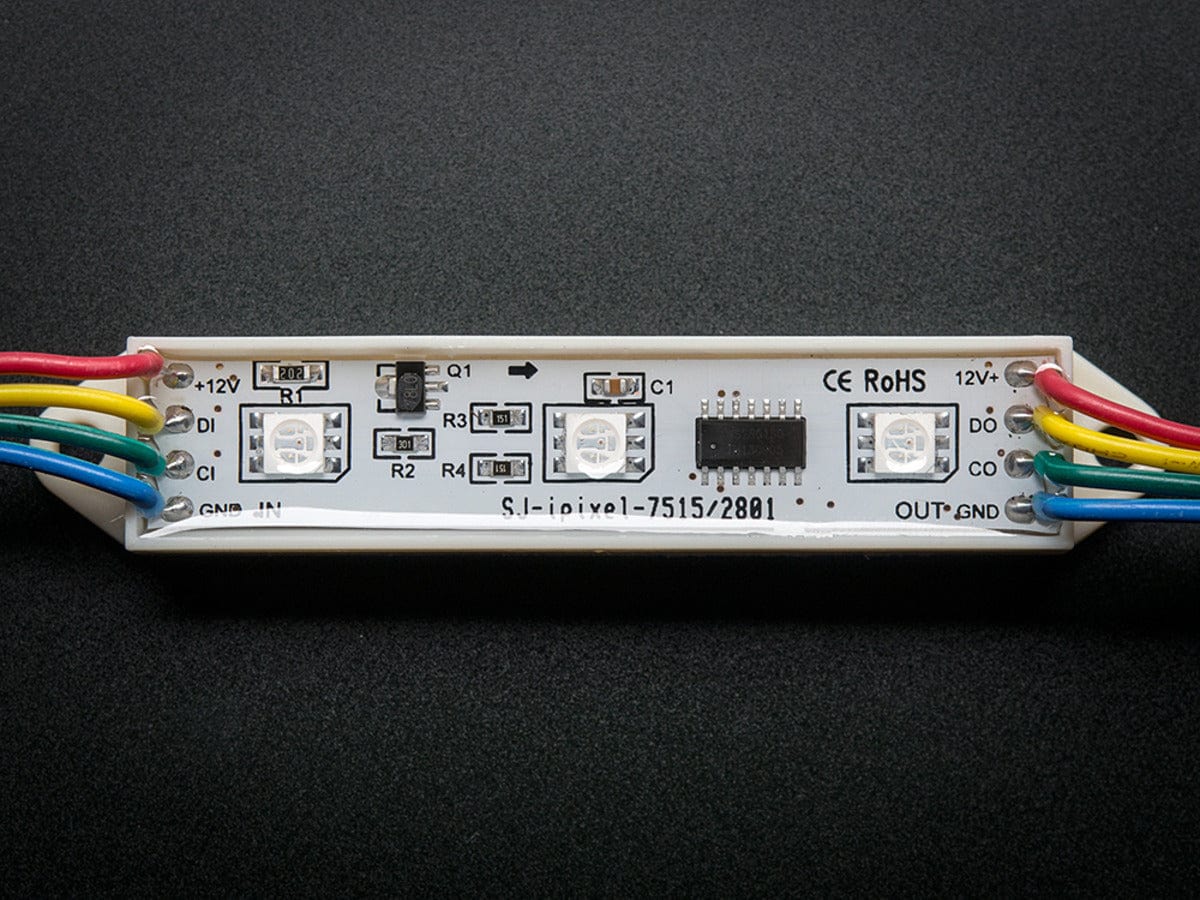 75mm Bars - 12V Digital RGB LED Pixels (Strand of 21) - The Pi Hut