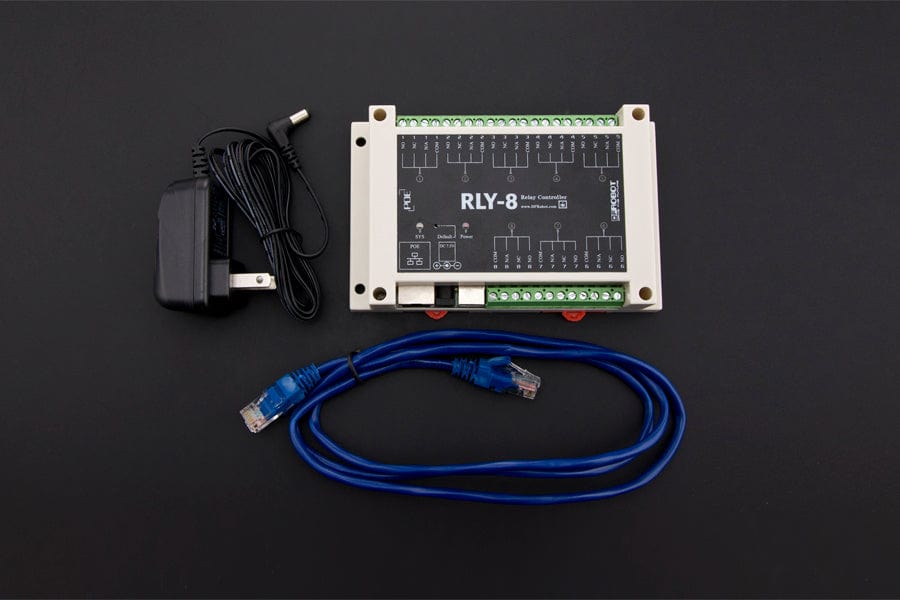 8 Channel Ethernet Relay Controller (Support PoE and USB) - The Pi Hut