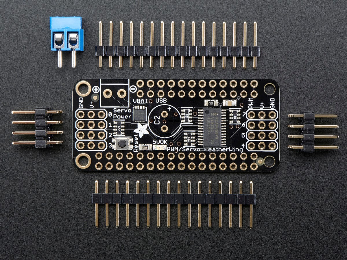 8-Channel PWM or Servo FeatherWing Add-on For All Feather Boards - The Pi Hut