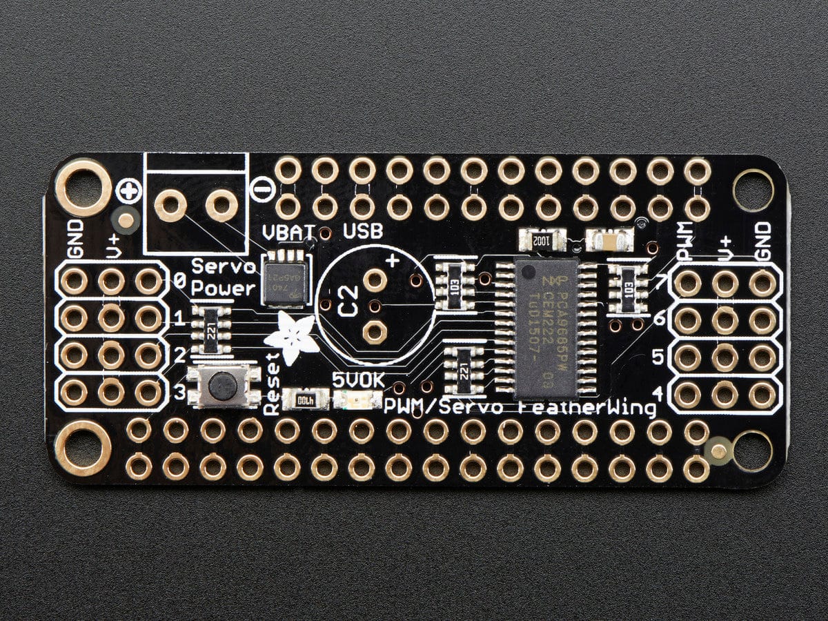 8-Channel PWM or Servo FeatherWing Add-on For All Feather Boards - The Pi Hut