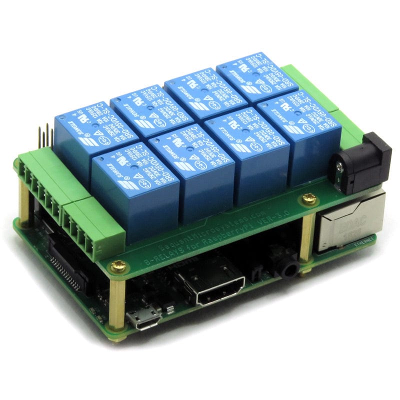 8 Relay Card for Raspberry Pi - The Pi Hut