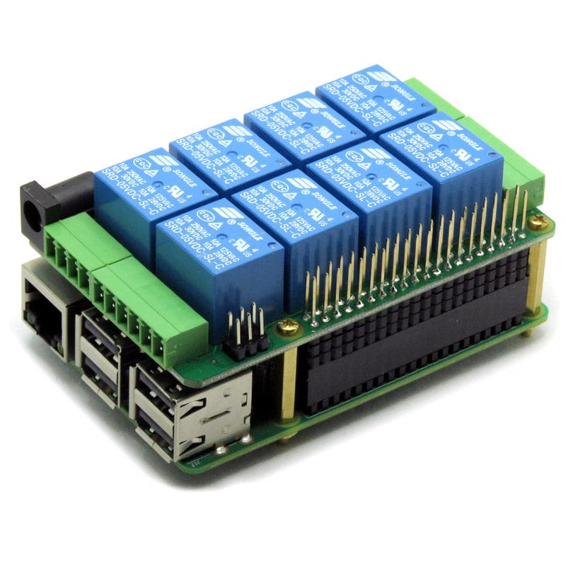 8 Relay Card for Raspberry Pi - The Pi Hut