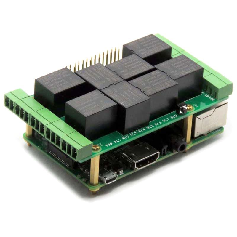 8 Relay Card V2 for Raspberry Pi - The Pi Hut