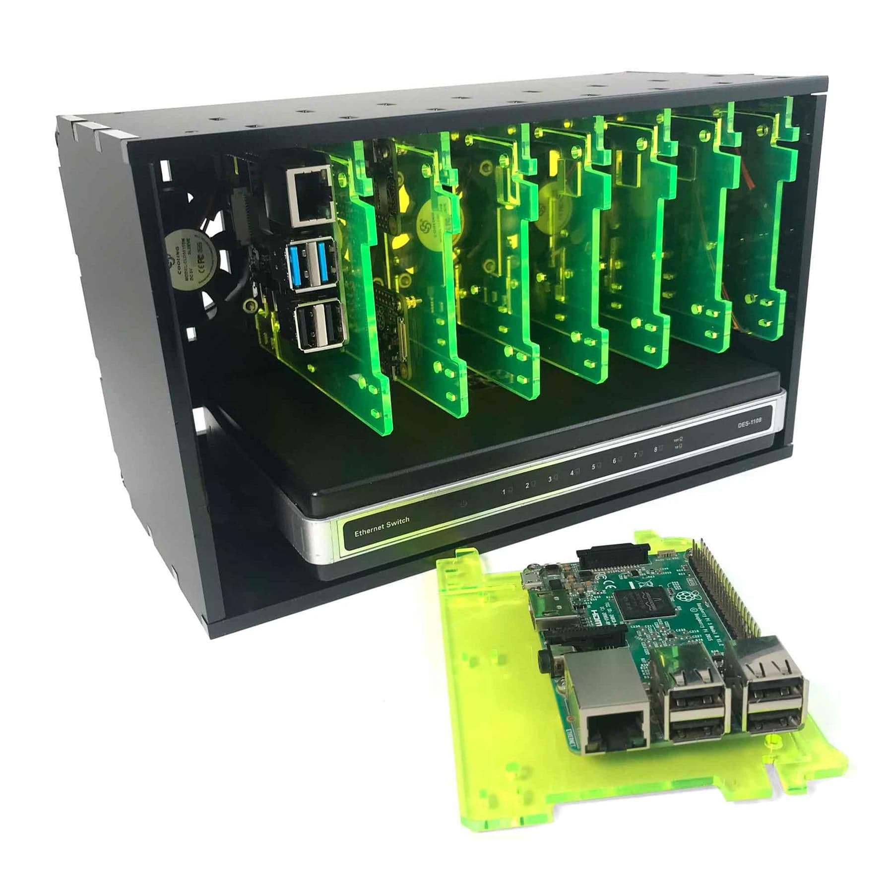 8-Slot Cloudlet Cluster Case - The Pi Hut