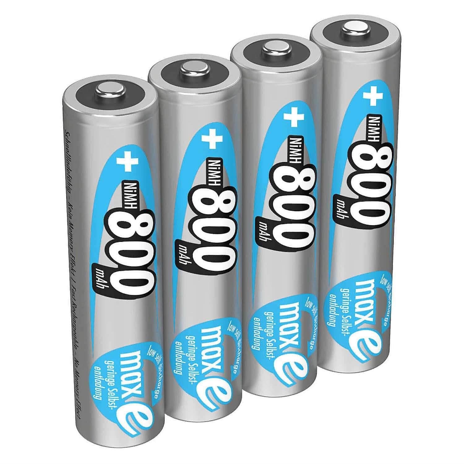 800mAh NiMH Rechargeable AAA Batteries (4-Pack) - The Pi Hut