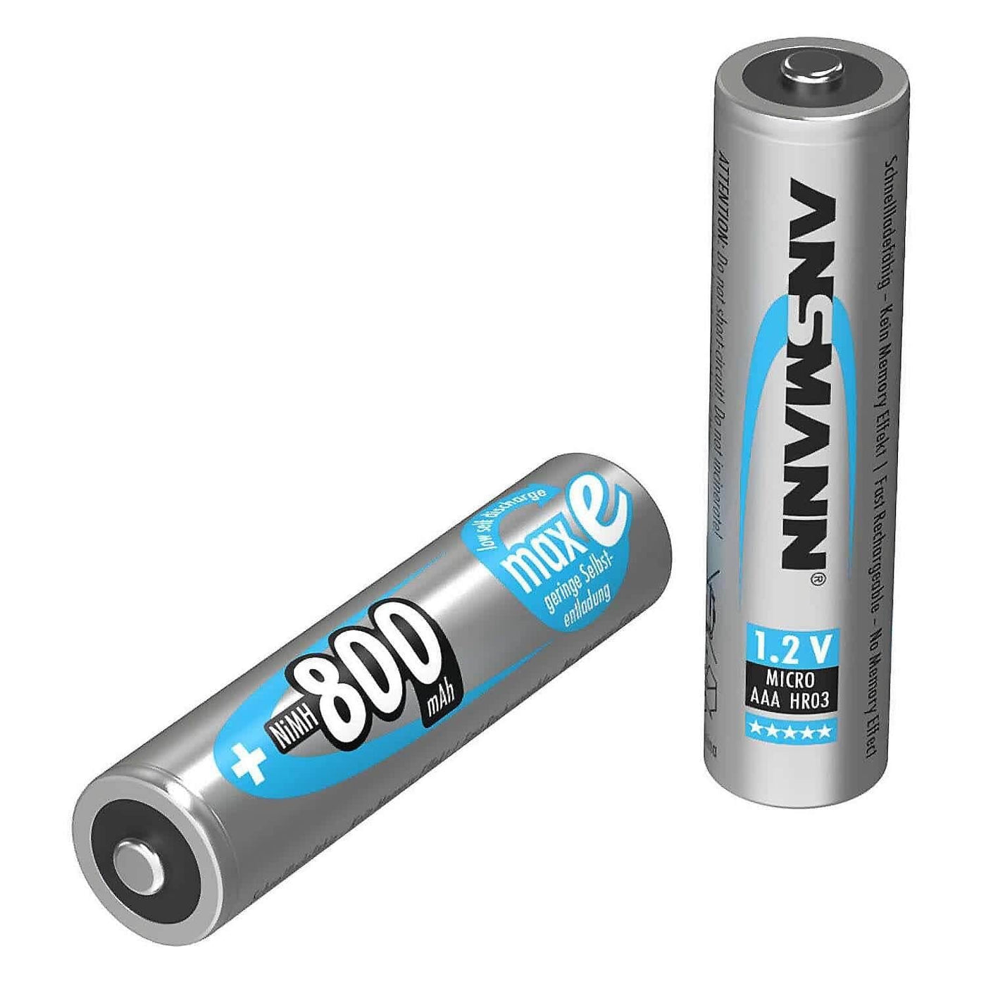 800mAh NiMH Rechargeable AAA Batteries (4-Pack) | The Pi Hut