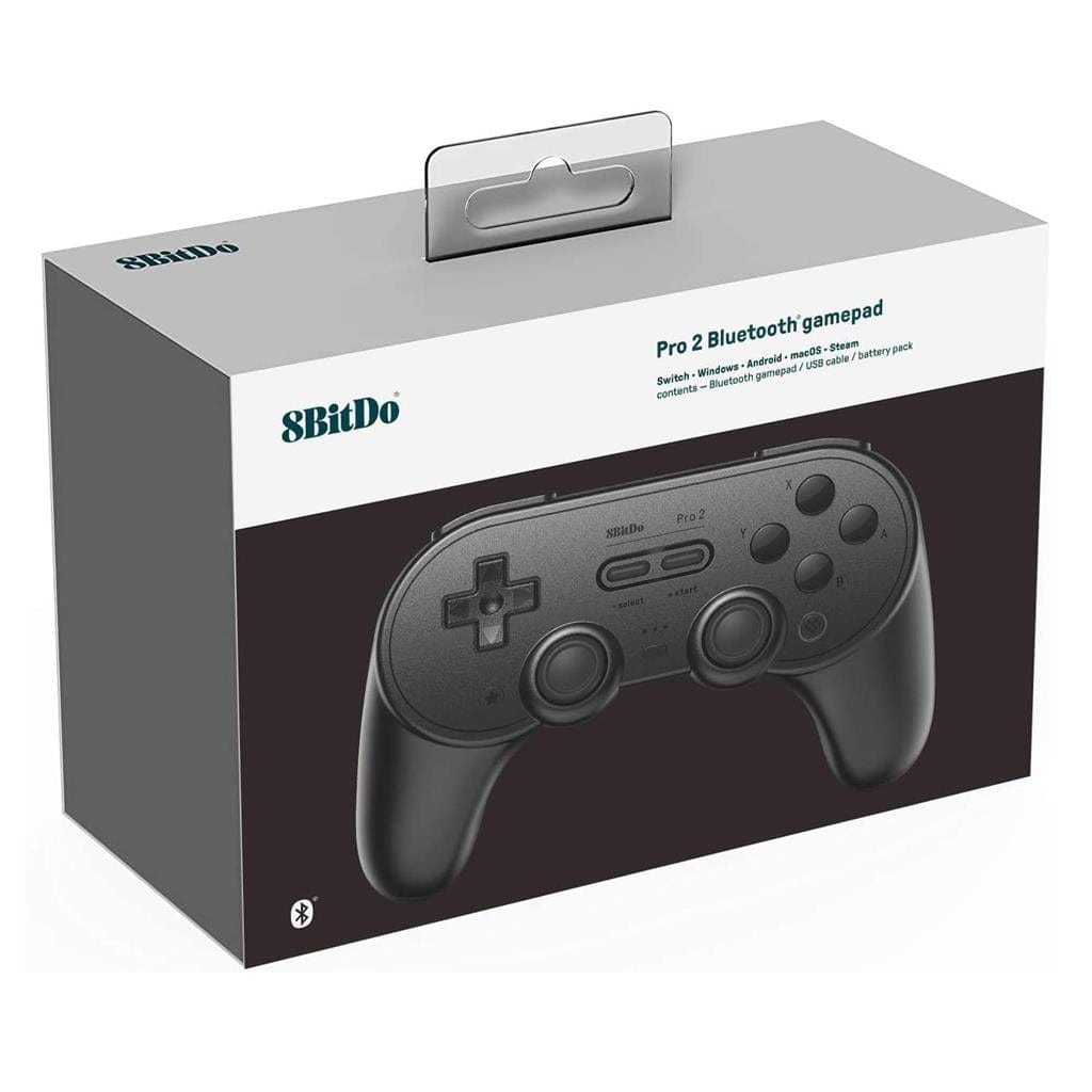 8BitDo Pro 2 Bluetooth Controller - Black Edition - The Pi Hut