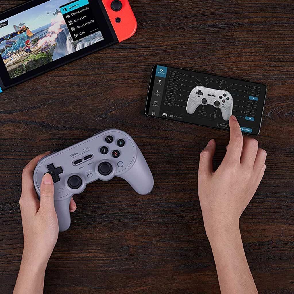 8BitDo Pro 2 Bluetooth Controller - Black Edition - The Pi Hut