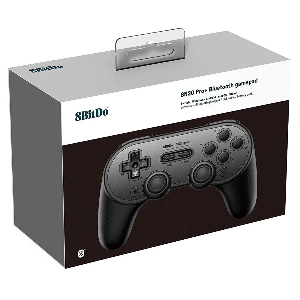 8BitDo SN30 Pro+ Bluetooth Gamepad – Black Edition - The Pi Hut