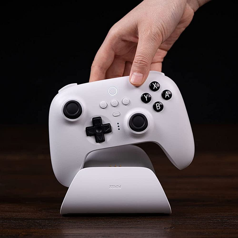 8BitDo Ultimate Bluetooth & 2.4G Controller with Charging Dock - White - The Pi Hut