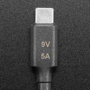 9V 5A USB-C 3.1 PD to 5.5mm Barrel Jack Cable - 1.2m with E-Mark - The Pi Hut