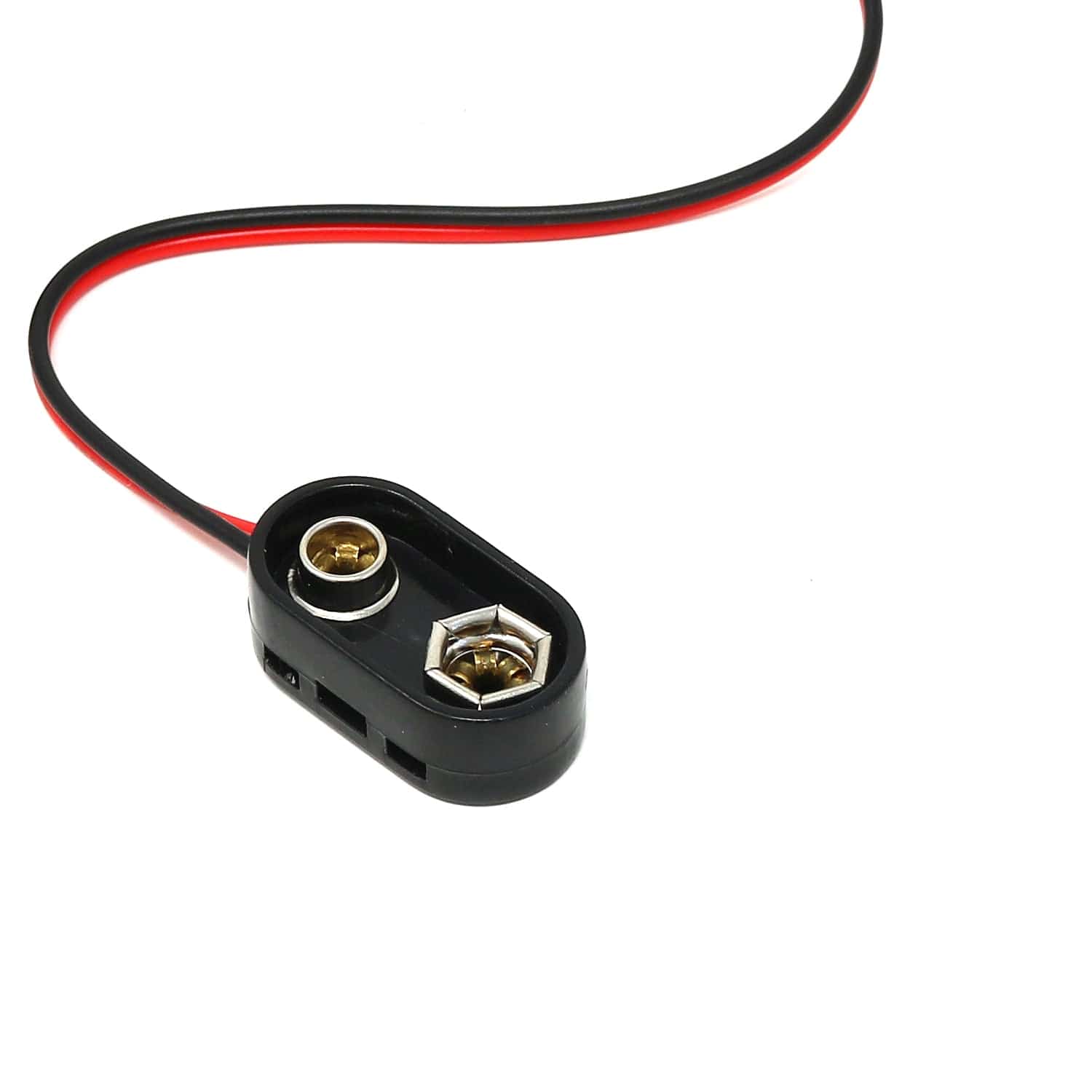 9V battery clip with  5.5mm/2.1mm plug - The Pi Hut