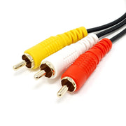 A/V Composite Cable - 3.5mm to 3 x RCA - 2m - The Pi Hut