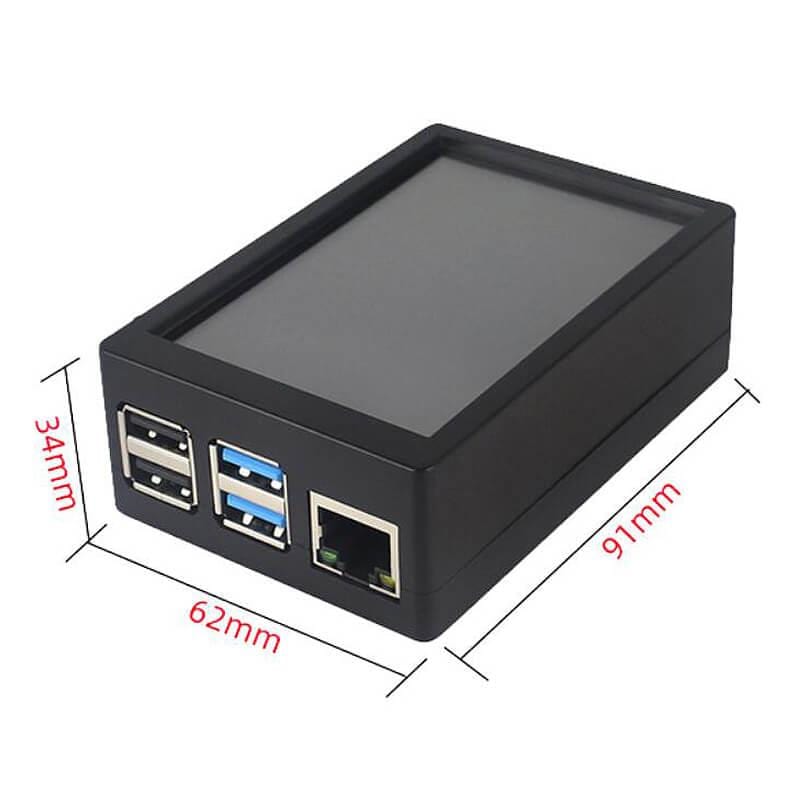 ABS Case with 3.5" TFT Touchscreen for Raspberry Pi 4 (480x320) - The Pi Hut