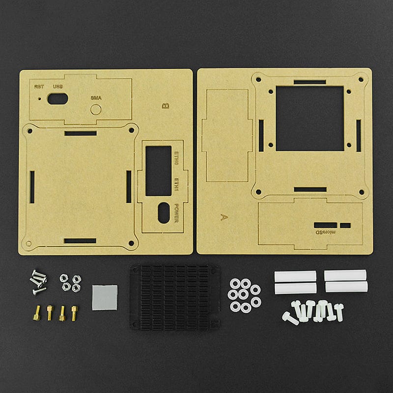 Acrylic Case with Heatsink for CM4 IoT Router Carrier Board Mini - The Pi Hut
