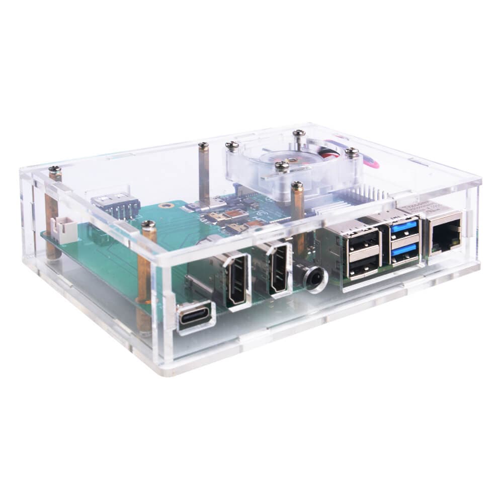 Acrylic Set-top Box Kit for Raspberry Pi 4 - The Pi Hut