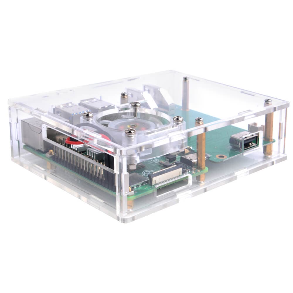 Acrylic Set-top Box Kit for Raspberry Pi 4 - The Pi Hut